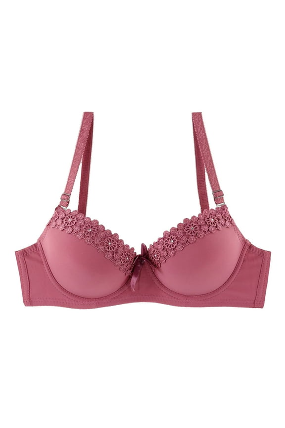 Push Up Bras For Women Foreign Trade Small Breast Gathered And Adjusted Simple Emidery With Diamond Underwear Seamless