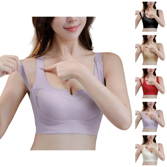 Push Up Bras for Women 3-Grades Breast Lifter Full Coverage Wireless Anti Sagging Lifting Bras Everyday Bra