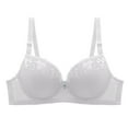 thumbnail image 1 of Push Up Bras for Women Add 2 Cups Sexy Lace Cleavage Extra Padded Plunge Bra Underwire White 40, 1 of 5