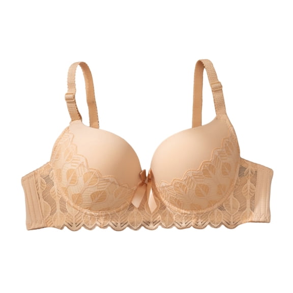 Push Up Bras for Women Add 2 Cups Sexy Lace Cleavage Extra Padded Plunge Bra Underwire