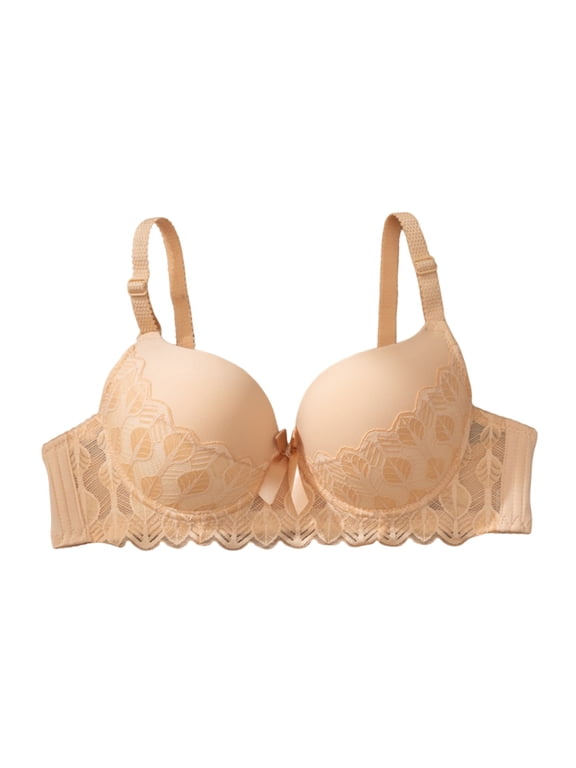 Push Up Bras for Women Add 2 Cups Sexy Lace Cleavage Extra Padded Plunge Bra Underwire