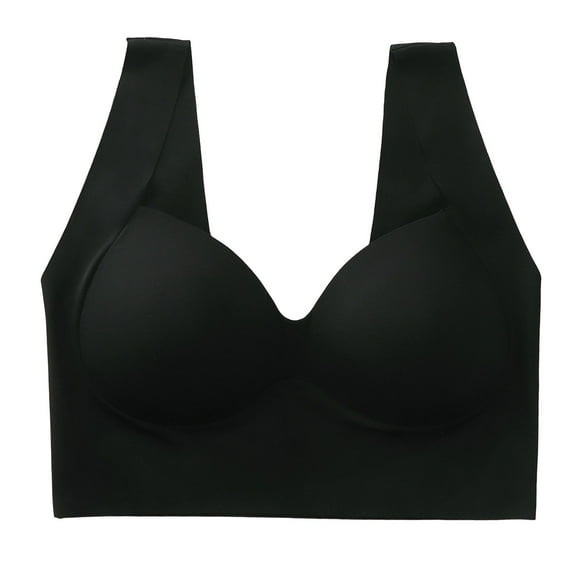 Push Up Bras for Women Comfortable Adjustable Bra No Underwire Seamless Bra For Women Black One Size