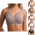 thumbnail image 1 of Push Up Bras for Women Comfortable V Neck Racerback Seamless Wireless Bralettes Everyday Bra, 1 of 5