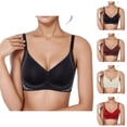 thumbnail image 1 of Push Up Bras for Women Deep V Neck Seamless Wireless Lifting Bralettes Tshirt Bra Everyday Bra, 1 of 6