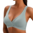 thumbnail image 1 of Push Up Bras for Women Front Closure Racerback Underwire Plus Size Sports Bra Green Xl, 1 of 9