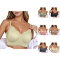 thumbnail image 1 of Push Up Bras for Women Full Coverage Plus Size Seamless Side Support Anti Sagging Lightweight Breathable Wireless Bralettes, 1 of 4