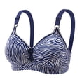 thumbnail image 1 of Push Up Bras for Women Lace Underwire Back Shaping Adjustable Strap Plus Size Sports Bra Blue S, 1 of 2
