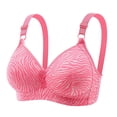 thumbnail image 1 of Push Up Bras for Women Lace Underwire Back Shaping Adjustable Strap Plus Size Sports Bra Red M, 1 of 2