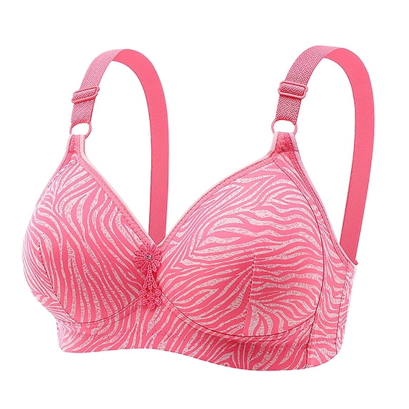 Push Up Bras for Women Lace Underwire Back Shaping Adjustable Strap Plus Size Sports Bra Red M