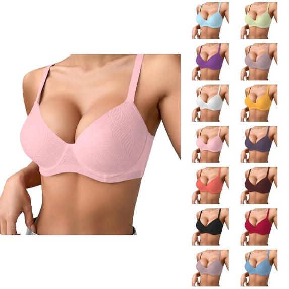 Push Up Bras for Women Lightweight Comfortable Breathable Side Support Anti Sagging Underwire Bralettes Everyday Bra