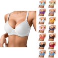 thumbnail image 1 of Push Up Bras for Women Lightweight Comfortable Breathable Side Support Anti Sagging Underwire Bralettes Everyday Bra, 1 of 4
