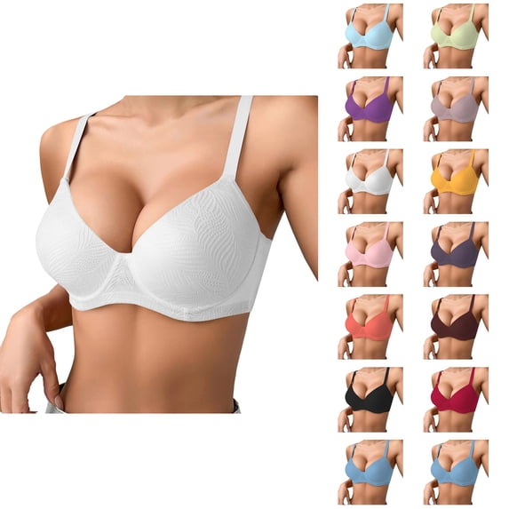 Push Up Bras for Women Lightweight Comfortable Breathable Side Support Anti Sagging Underwire Bralettes Everyday Bra
