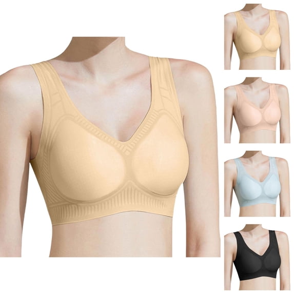 Push Up Bras for Women Lightweight Cooling Comfortable Seamless Wireless Anti Sagging Lifting Bralettes