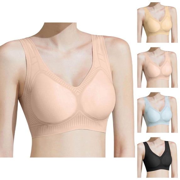 Push Up Bras for Women Lightweight Cooling Comfortable Seamless Wireless Anti Sagging Lifting Bralettes