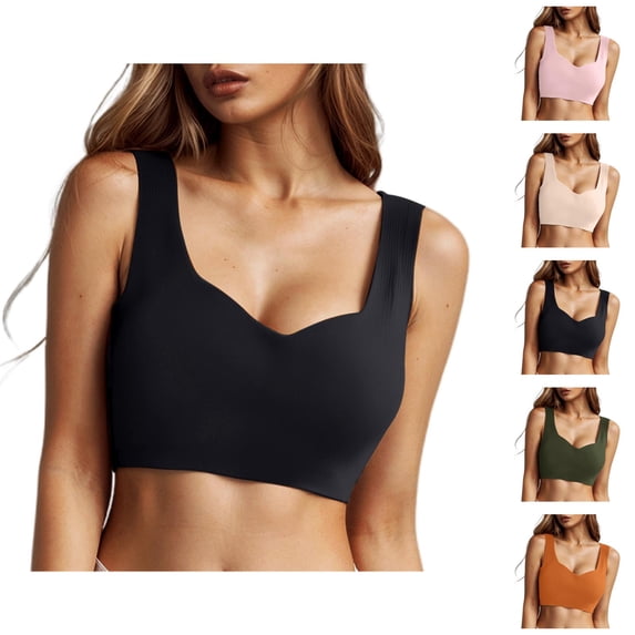 Push Up Bras for Women Lightweight Seamless Wireless Racerback Bralette Sleep Bra Everyday Bras