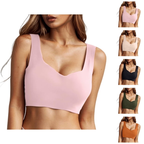 Push Up Bras for Women Lightweight Seamless Wireless Racerback Bralette Sleep Bra Everyday Bras