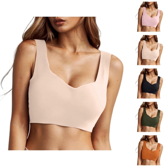 Push Up Bras for Women Lightweight Seamless Wireless Racerback Bralette Sleep Bra Everyday Bras