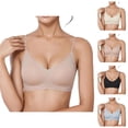 thumbnail image 1 of Push Up Bras for Women Lightweight Spaghetti Strap Seamless Wireless Bralettes T Shirt Bra Everyday Bra, 1 of 5