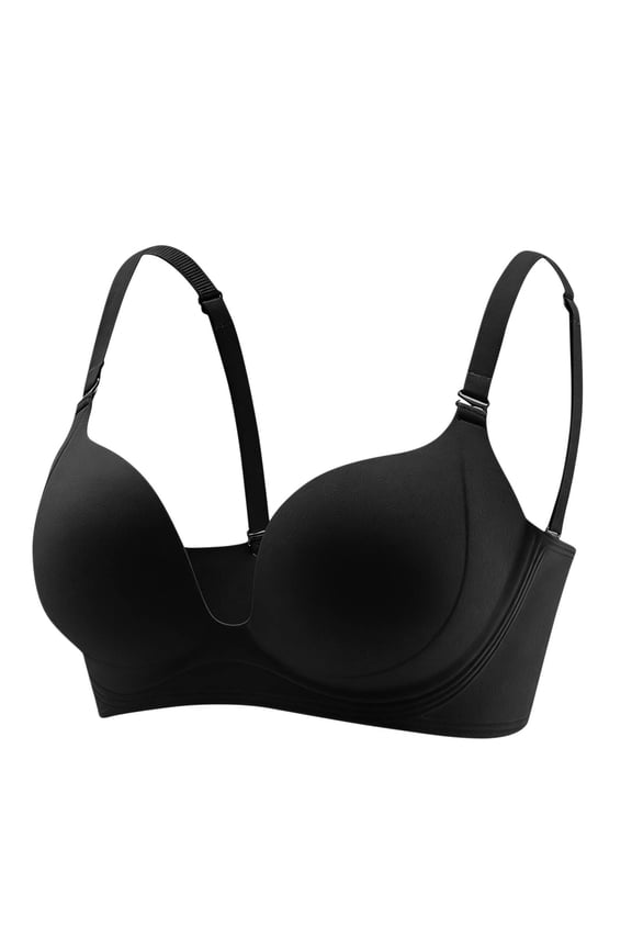 Push Up Bras for Women Padded Add 2 Cups Plunge Low Cut Bombshell Seamless Bra Support
