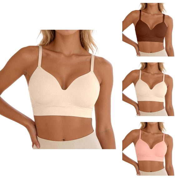 Push Up Bras for Women Plus Size Comfortable Seamless Wireless Lifting Bralettes Tshirt Bra
