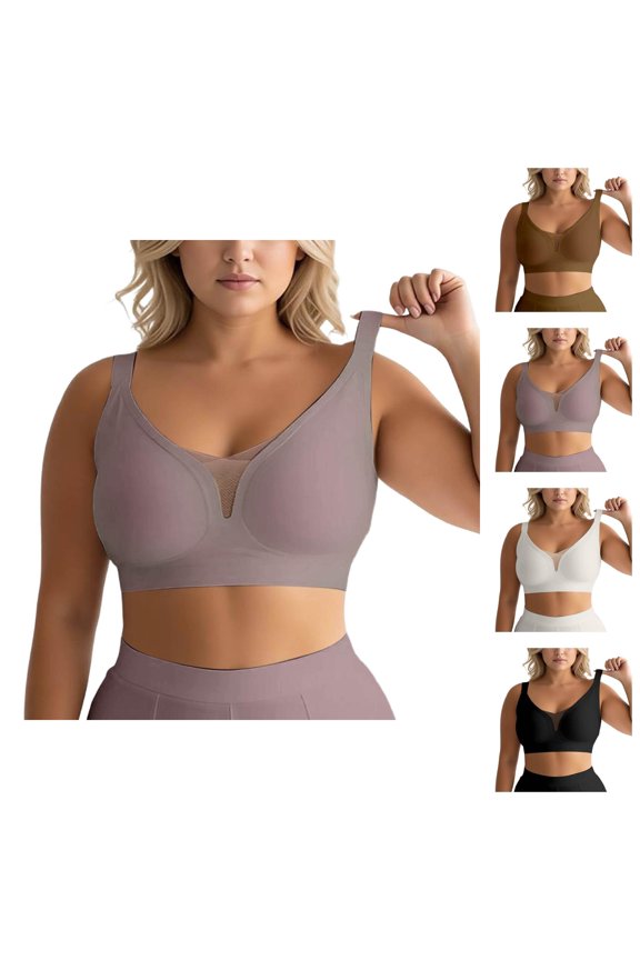 Push Up Bras for Women Plus Size Full Coverage Wireless Bralettes Comfortable Everyday Bras