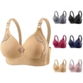 thumbnail image 1 of Push Up Bras for Women Plus Size Lightweight Full Coverage V Neck Wireless Bralettes Everyday Bra, 1 of 7