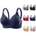 thumbnail image 1 of Push Up Bras for Women Plus Size Lightweight Full Coverage V Neck Wireless Bralettes Everyday Bra, 1 of 8