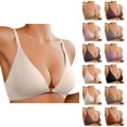 thumbnail image 1 of Push Up Bras for Women Plus Size Low Cut V Neck Seamless Racerback Front Closure Bralette, 1 of 8