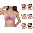 thumbnail image 1 of Push Up Bras for Women Plus Size Seamless Underwire Balconette Bralette Comfortable Everyday Bra, 1 of 4
