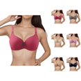 thumbnail image 1 of Push Up Bras for Women Plus Size Seamless Underwire Balconette Bralette Comfortable Everyday Bra, 1 of 4