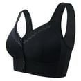 thumbnail image 1 of Push Up Bras for Women Skin-Friendly Senior Front Closure Wirefree Comfort Sports Bra Black 58, 1 of 5
