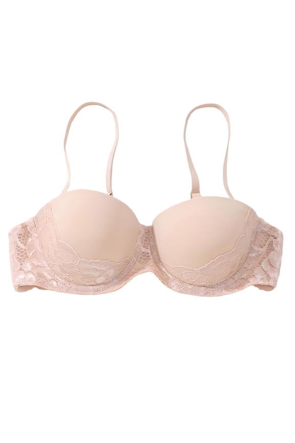 Push Up Bras for Women Solid Color Breathable Lace Back Clasp Push Up V Neck Bra for Everyday Lift And Shape Bras for Women