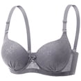 thumbnail image 1 of Push Up Bras for Women Support Padded Balconette Add 1 Cup Size Wide Band Underwire Back Smoothing T-Shirt Bra, 1 of 2