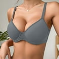 thumbnail image 1 of Push Up Bras for Women T-Shirt Bra V Neck Supportive Bras Seamless Bralettes with Adjustable Strap, 1 of 8