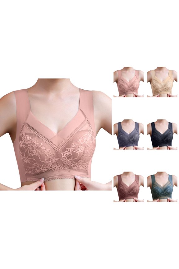 Push Up Bras for Women Thin Cup Breathable Minimizer Supportive Sleeping Sports Yoga Bralettes Everyday Bra