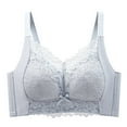 thumbnail image 1 of Push Up Bras for Women Underwire Lace Floral Unlined Minimizer Full Coverage Non Padded Wireless Everyday Bra,Light Blue,34 B, 1 of 3