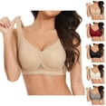 thumbnail image 1 of Push Up Bras for Women V Neck Seamless Wireless Comfortable Lifting Bralettes Tshirt Bra, 1 of 9