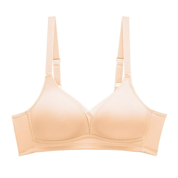 Push Up Bras for Women Women's Comfortable Non Steel Ring Gathering And Adjusting Honeycomb Breathable Thin Bra Brown 36