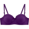 thumbnail image 1 of Push Up Bras for Womens Comfort Padded No Underwire Bra & Sexy Lace Trim Everyday Bras for Women, 1 of 3