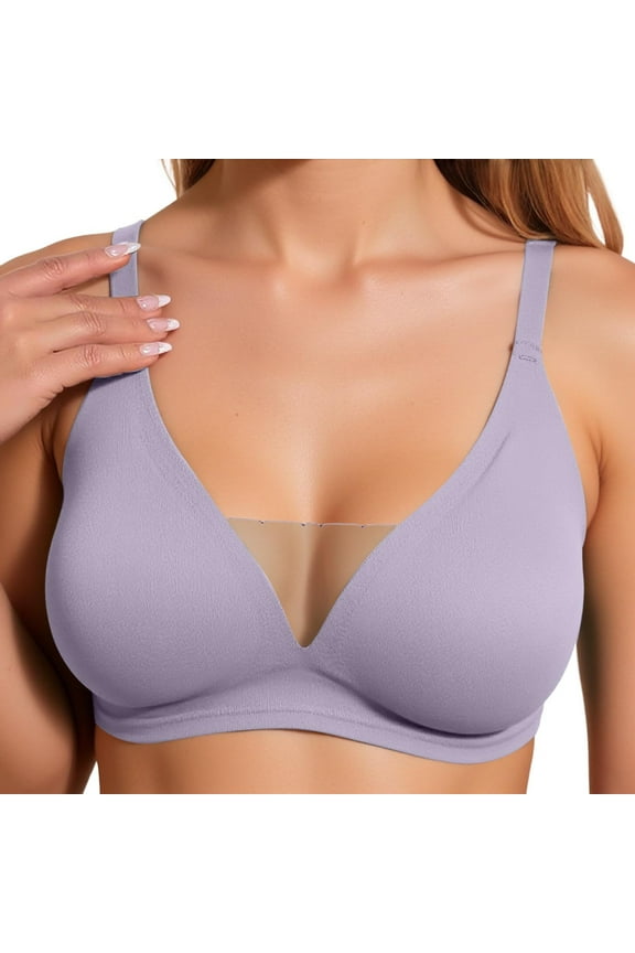 Push Up Strapless Bra for Women – Front Closure Minimizer Style Women's New Mesh Jelly No No Underwire Top Adjustment Bra With A Comfort Bra