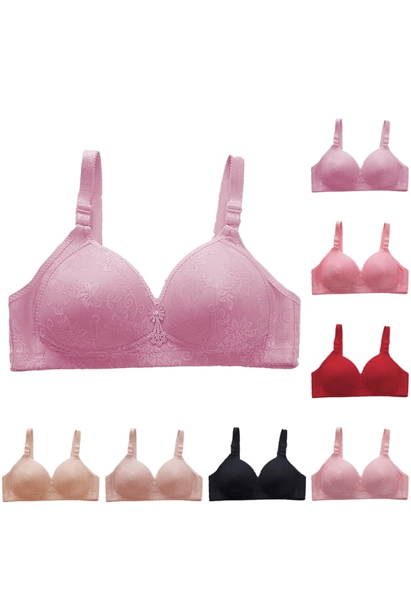 Push Up Thick Padded Bra Plunge Lace Underwire Support Bras for Women Add One Cup Light Brown 42