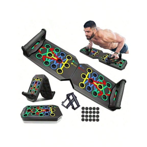 Push-Up Training Board & Pull Bar Set | Portable Upper Body Workout Equipment for Men & Women | Chest & Abdominal Muscle Trainer for Home Fitness