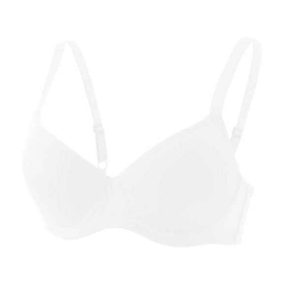 Push Up Underwire Bra with Adjustable Straps White 80D