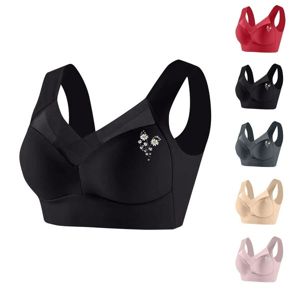 Push Up Womens Bras No Underwire Full Coverage Lightweight Lace Plus Size Solid Color Wide Strap Breathable Underwear Daily Bra for Women