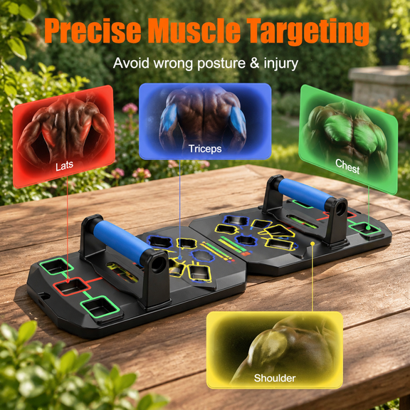 Push With Handles & Grip Strengthener Set