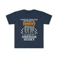 thumbnail image 1 of Push You In Front Zombies to save Siberian Husky Dog Unisex T-shirt, S-3XL, 1 of 2