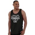 thumbnail image 1 of Push You into Zombies to Save My Cat Tank Top T Shirts Men Women Brisco Brands S, 1 of 6