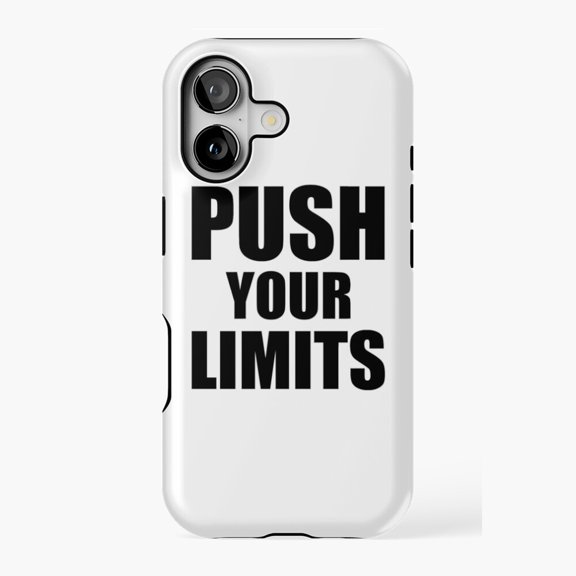 Push Your Limits Gym Quote Phone Case 17 16 15 14 13 12 11 Pro Max