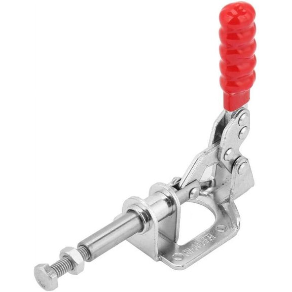 Push-pull toggle clamps Workpiece welding clamps Non-slip horizontal clamps (silver red) (1pcs)