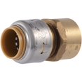 Push to Connect Brass Plumbing Fittings, Max 1/2 x 1/2 FNPT Adapter for